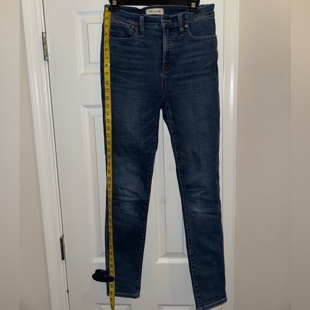 Madewell 10” High Rise Skinny Medium Wash Jeans Size 26T - Picture 7 of 9